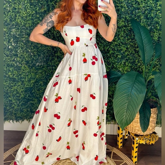 FARM Rio Dresses & Skirts - FARM Rio Fruits Long Dress Size S